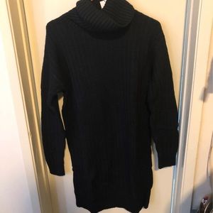 Black Turtleneck Sweater Dress
